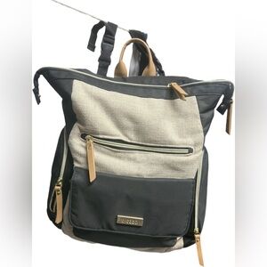 Stylish Black and Cream Baby Brenda Baby Diaper Bag